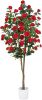 Artificial Camellia Tree 6FT – Nearly Natural Faux Plants Indoor, with Easy Assembly, Low Maintenance, Ideal for Both Indoor Decoration and Other Purposes，Perfect Porch Christmas Trees - Thumbnail 1