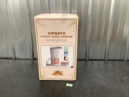 20L Luxury Towel Warmer Gift-Ready Box, Dual Heat, 30/60/90 Min Presets, Stainless Steel Interior, Tip-Over Auto Shut-Off, Includes 12 Fragrance Discs, Perfect Spa Gift for Home & Bathroom - Lot 2702