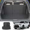 Cargo Mat Compatible with 2024 2025 Toyota Grand Highlander Trunk Mat Cargo Liner TPE Back Seat Cover Protector 2024 Grand Highlander Accessories (Trunk Mat with Backrest Mat) - Thumbnail 1