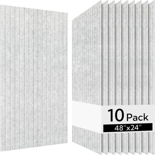 Olanglab Acoustic Wall Panels 10 Pack, Sound Absorbing, Decorative Sound Panels for Home Studio and Office - Lot 2780