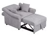 Harper & Bright Designs Multifunctional 40.2 in. Gray Chenille Twin Size Sofa Bed, Convertible Sleeper Chair with Adjustable Backrest - Thumbnail 7