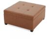 CHRISTOPHER KNIGHT HOME Carlsbad Tan Faux Leather Storage Ottoman - Thumbnail 1