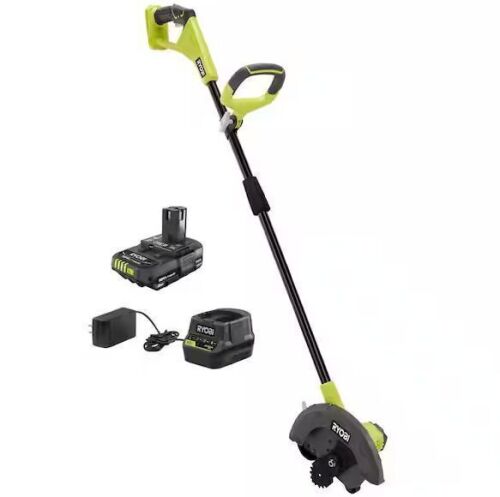 RYOBI ONE+ 18V 9 in. Cordless Battery Edger with 2.0 Ah Battery and Charger - Lot 55JF