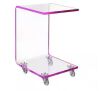 Picket House Furnishings Peek Acrylic 13 in. Snack Table in Pink - Thumbnail 1