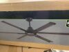Commercial Electric High Velocity 6 ft. Indoor/Outdoor Matte Black Ceiling Fan with Wall Control Included - Thumbnail 4
