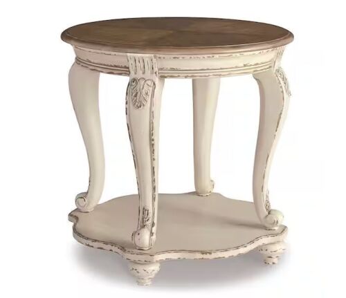 Signature DESIGN BY ASHLEY Realyn 26 in. 2-Toned Round Wood End Table - Lot 89JF