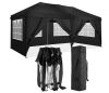 10 ft. x 20 ft. Black Pop Up Canopy Tent with 6 Removable Sidewalls - Thumbnail 1