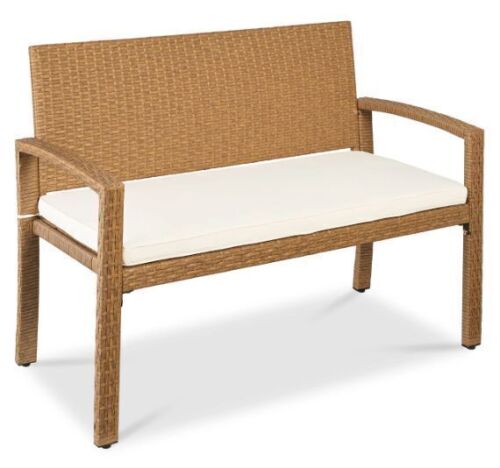2-Person Wicker Porch Bench for Outdoor, Garden w/ 700lb Capacity - 47in - Lot 95