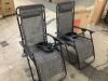 Set of 2 Adjustable Zero Gravity Patio Chair Recliners w/ Cup Holders - Thumbnail 3