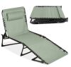 Portable Patio Chaise Lounge Chair Outdoor Recliner w/ Pillow - Thumbnail 1