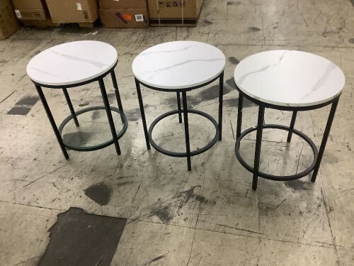 Lot of (3) End Tables - Lot 136JF