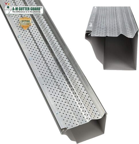 A-M Gutter Guard Aluminum Leaf & Debris Protection, 200' of 5" - Lot 196