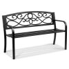 VEVOR 50" Metal Garden Bench, 550 lbs Load Capacity - Thumbnail 1
