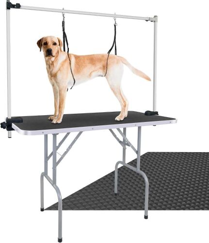 LEIBOU 44.5'' Professional Foldable Heavy Duty Dog Pet Grooming Table with Tool Holder - Lot 269