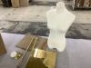 Adjustable Female Dress Form Mannequin with Golden Metal Stand - Thumbnail 1