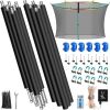 Trampoline Replacement Poles and 14FT Enclosure Net with Solar Light - Thumbnail 1