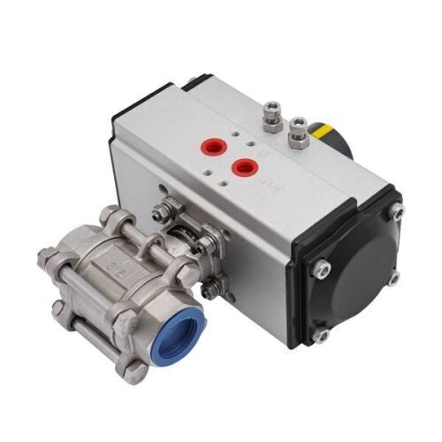 1" inch NPT Pneumatic Ball Valve Stainless Single Acting Air Actuated Ball Valve - Lot 293JF