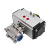 1" inch NPT Pneumatic Ball Valve Stainless Single Acting Air Actuated Ball Valve - Thumbnail 1