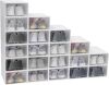 20Pcs Stackable Clear Plastic Shoe Box - Thumbnail 1