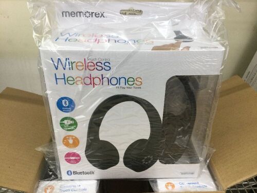 Case of (3) Memorex Touch Control Wireless Headphones - Lot 329