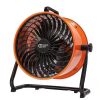 Commercial Electric 16 in. 3-Speed Drum Floor Fan in Orange High Velocity Turbo - Thumbnail 1