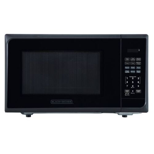 BLACK + DECKER 1.1 cu ft Countertop Microwave, Matte Black - Lot 396