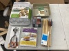 Lot of Baking Items - Muffin Pan, Square Pan, Cookie Scoop, Silicone Baking Cups, Cake Strips & Spoon Set - Thumbnail 1