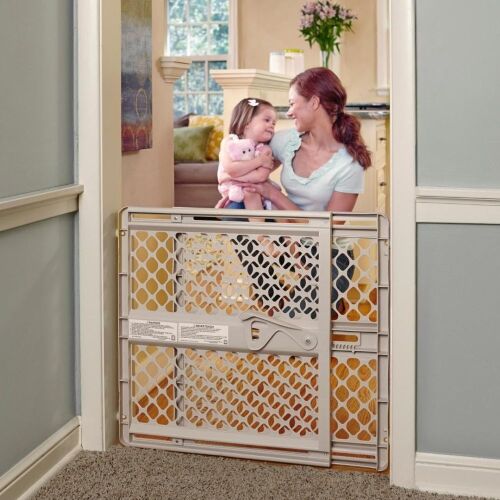 Toddleroo Supergate Ergo Baby Gate, 26 to 42 Inches Wide, 26 Inches Tall - Sand - Lot 408