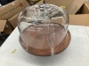 Threshold Round Glass & Wood Dessert Stand - Thumbnail 2