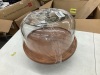 Threshold Round Glass & Wood Dessert Stand - Thumbnail 3