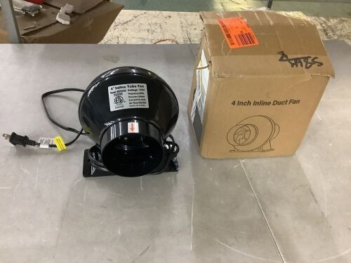 4 in. 195 CFM Duct Inline Ventilation Fan - Lot 431JF