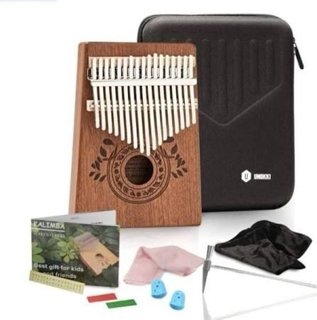 Lot of (2) UNOKKI Kalimba 17 Key Thumb Piano with Travel Case - Lot 448
