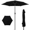 Outdoor Market Patio Umbrella w/ Push Button Tilt, Crank Lift - 7.5ft - Thumbnail 1