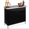 Portable Pop-Up Bar Table w/ Carrying Case, Removable Skirt - Thumbnail 1