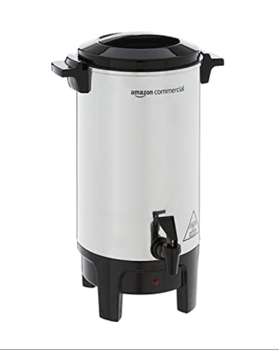 Amazon Commercial Coffee Urn - Aluminum, 40 Cups/6 Liters - Lot 500