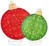 2pc Lighted Pop-Up Christmas Ornaments Decoration w/ 180 LED Lights, Stand - Thumbnail 1