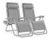 Set of 2 Adjustable Zero Gravity Patio Chair Recliners w/ Cup Holders - Thumbnail 1