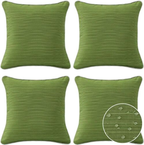 Decorative Outdoor Water Repellent Throw Pillows with Inserts, Set of 4, 16" x16" - Lot 662