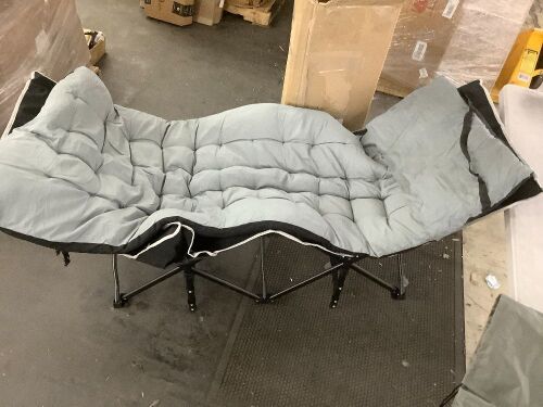 Folding Camping Cot with Pad - Lot 665