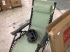 Folding Zero Gravity Recliner Patio Lounge Chair w/ Canopy, Side Tray - Thumbnail 3