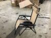 Folding Zero Gravity Recliner Patio Lounge Chair w/ Canopy, Side Tray - Thumbnail 2