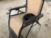 Folding Zero Gravity Recliner Patio Lounge Chair w/ Canopy, Side Tray - Thumbnail 3