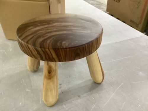 7 Inch Short Solid Wood Stool - Lot 778