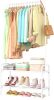 Clothes Rack - Clothing Rack with 2-Tier Shoe Rack and Anti-Slip Stopper, Shoe Organizer for Entryway, Bedroom, or Laundry - Thumbnail 1