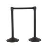 US Weight Sentry Stanchion with Retractable Belt, Easy Connect Assembly, Black, 6.5' Belt (2 Pack) - Thumbnail 1