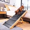 Dog Ramps for Bed, Sturdy Dog Ramp for Couch, Durable Dog Bed Ramp, The Bed Ramp for Dogs To Get on Bed Makes it Easy for your Pet to Climb up Comfortably, 41" Long, Adjustable from 11" to 23" - Thumbnail 1