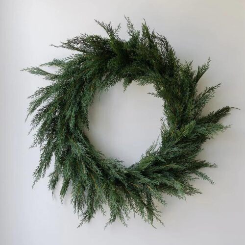 CG Hunter Holiday Collection Cedar Wreath, Premium Artificial Indoor and Outdoor Large 30" Cedar Christmas Wreath, Christmas Decorations and Holiday Greenery - Lot 2734