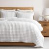 WDCOZY White California Cal King Size Quilt Bedding Sets with Pillow Shams - Thumbnail 1