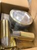Clear Gold Plastic Plates - Disposable Gold Dinnerware Sets - Thumbnail 3