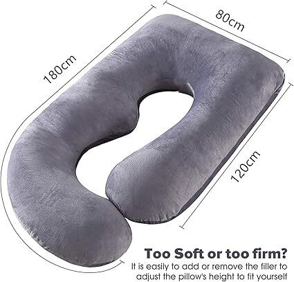 Pregnancy Pillows for Sleeping, U Shaped Full Body Pillow for Pregnancy - Lot 2921